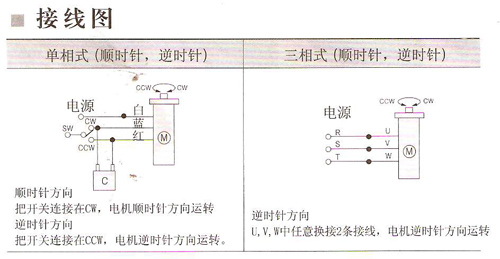 韩国DKM普通异步电动机3W至200W接线图